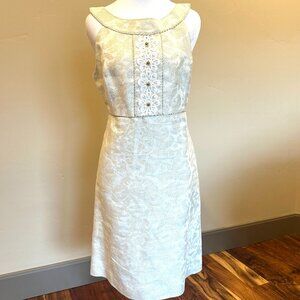 LILLY PULITZER GOLD BROCADE DRESS SIZE 8